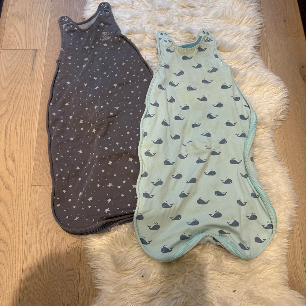 Set of 2 Woolino sleep sacs 2-24 months